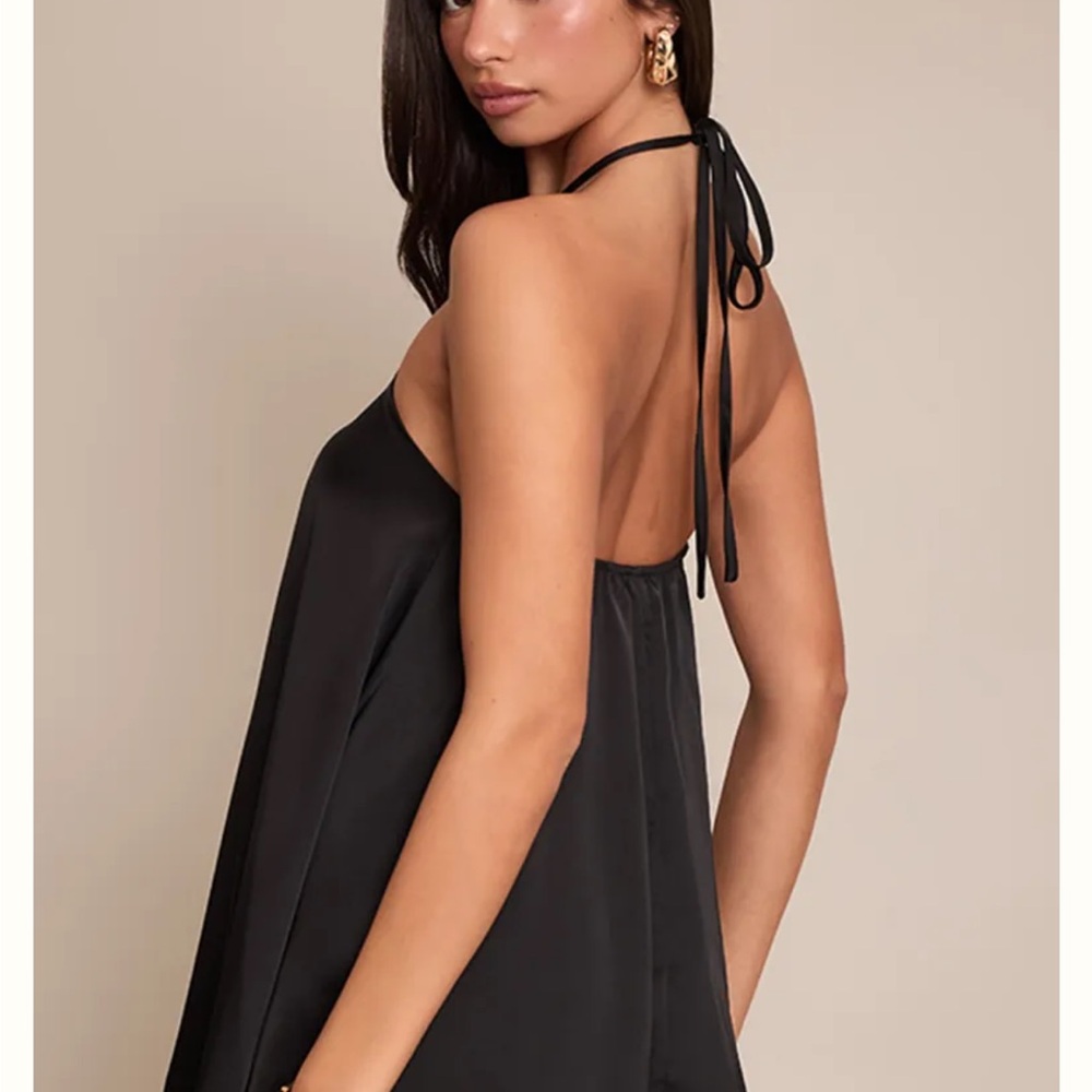 PrettyLittleThing Black Strapless Dress - Picture 2 of 5